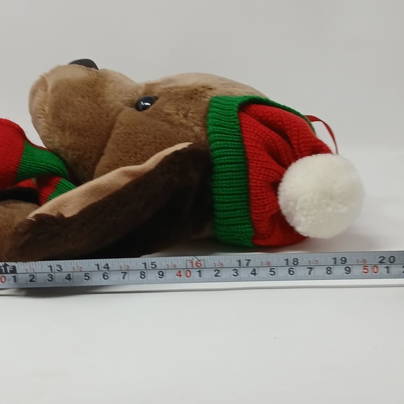 Rennoc Santas Best 3D Brown Dog Christmas Stocking 20" With Pockets - Picture 4 of 14